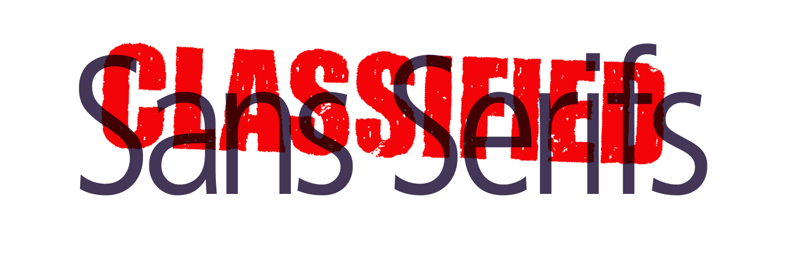 Sans Serifs page title graphic